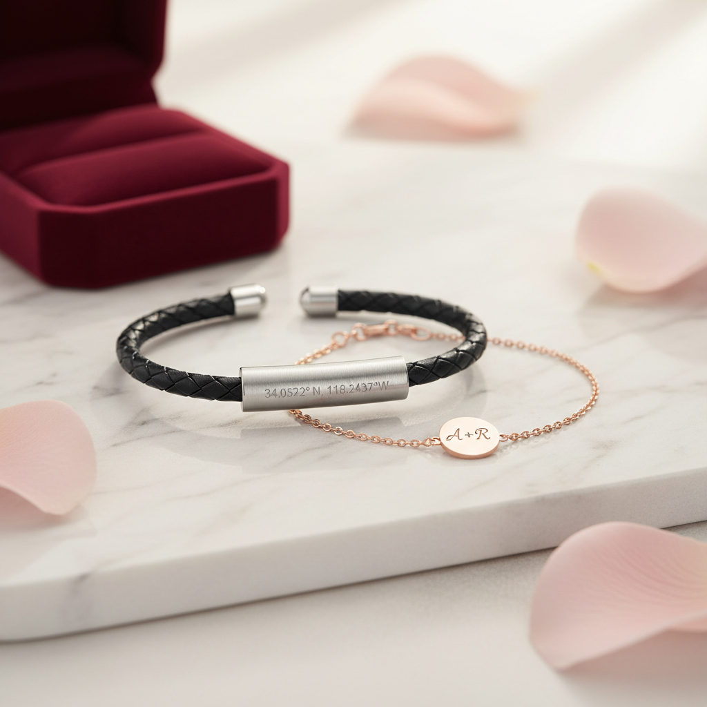 Engraved Couple Bracelets